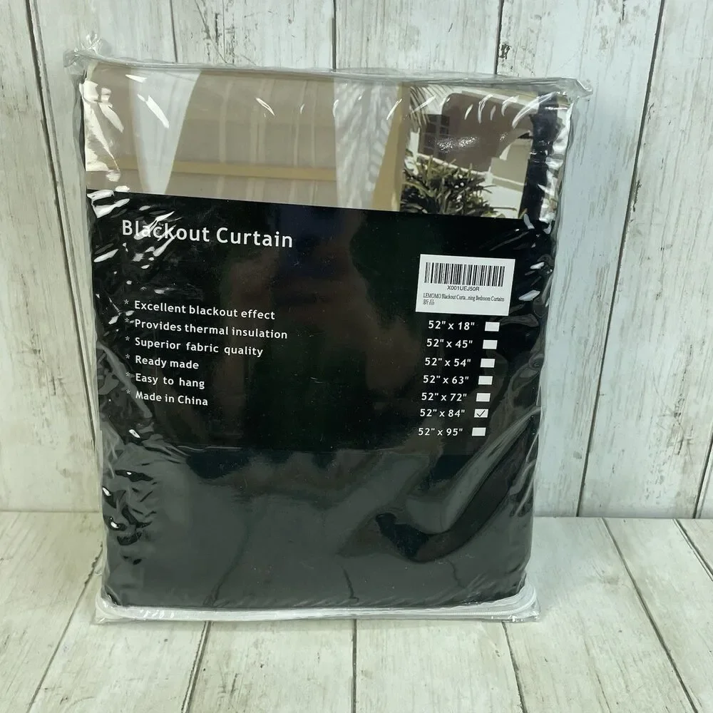 LEMOMO Blackout Curtains 52x84 Set of 2 Thermal Room Darkening Panels